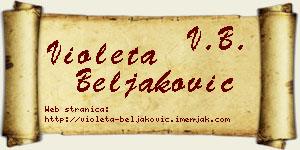 Violeta Beljaković vizit kartica